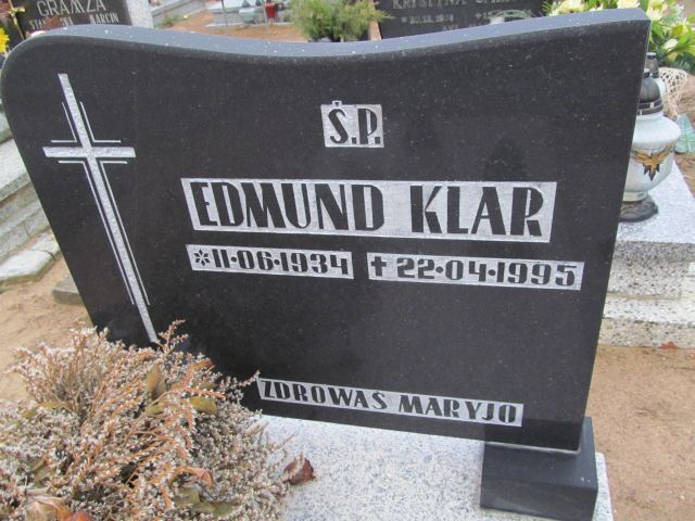 Edmund Klar 1934 Wągrowiec - Grobonet - Wyszukiwarka osób pochowanych