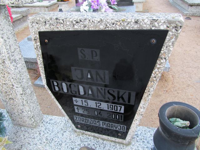 Jan Bogdański 1907 Wągrowiec - Grobonet - Wyszukiwarka osób pochowanych