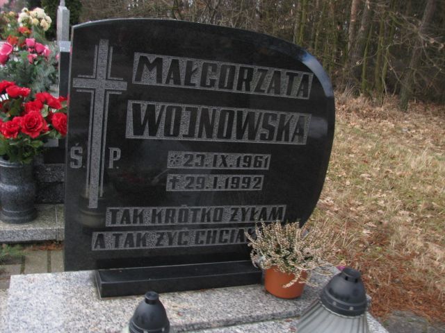 Małgorzata Wojnowska 1961 Wągrowiec - Grobonet - Wyszukiwarka osób pochowanych