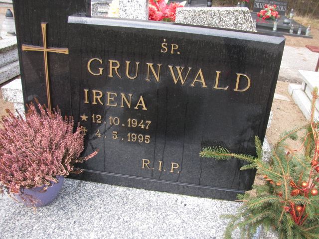 Irena Grunwald 1947 Wągrowiec - Grobonet - Wyszukiwarka osób pochowanych