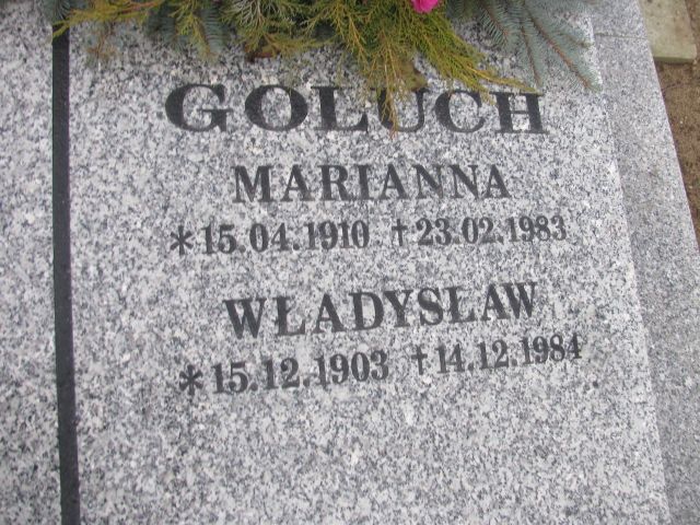 Władysław Goluch 1903 Wągrowiec - Grobonet - Wyszukiwarka osób pochowanych