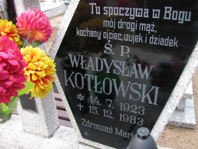 Władysław Kotłowski 1923 Wągrowiec - Grobonet - Wyszukiwarka osób pochowanych