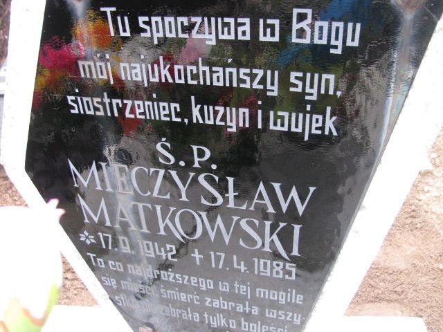 Mieczysław Matkowski 1942 Wągrowiec - Grobonet - Wyszukiwarka osób pochowanych