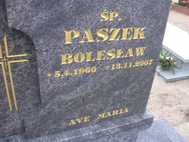 Bolesław Paszek 1960 Wągrowiec - Grobonet - Wyszukiwarka osób pochowanych
