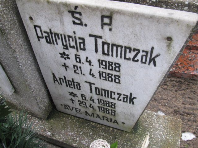 Arleta Tomczak 1988 Wągrowiec - Grobonet - Wyszukiwarka osób pochowanych
