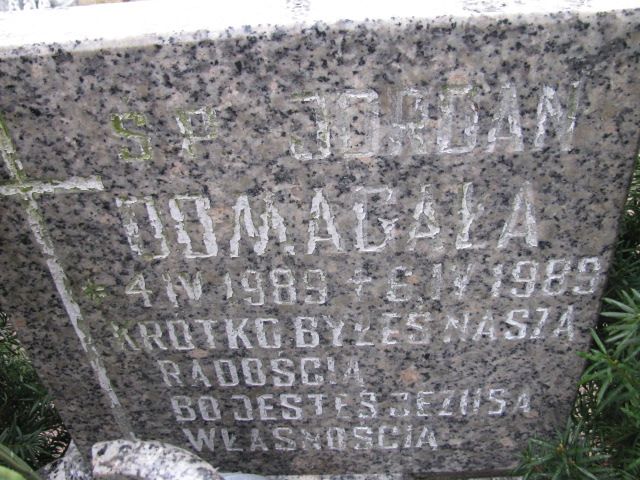 Jordan Domagała 1989 Wągrowiec - Grobonet - Wyszukiwarka osób pochowanych