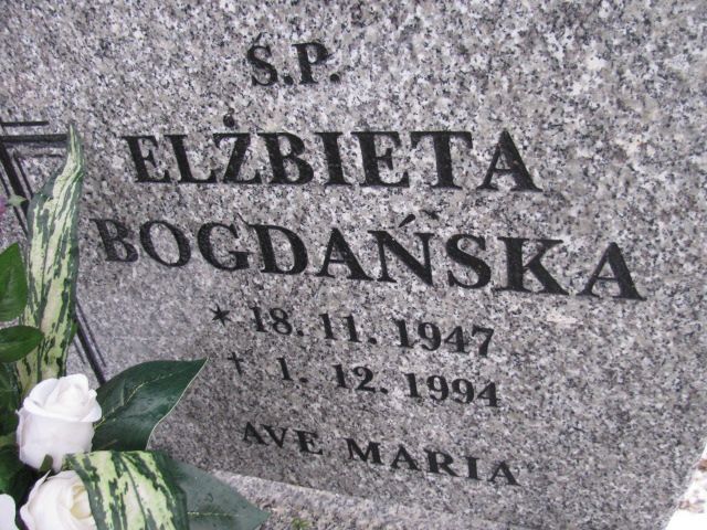 Elżbieta Bogdańska 1947 Wągrowiec - Grobonet - Wyszukiwarka osób pochowanych