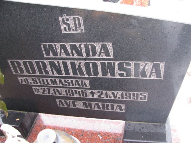 Wanda Bornikowska 1946 Wągrowiec - Grobonet - Wyszukiwarka osób pochowanych
