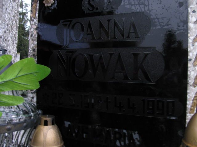 Joanna Nowak 1913 Wągrowiec - Grobonet - Wyszukiwarka osób pochowanych