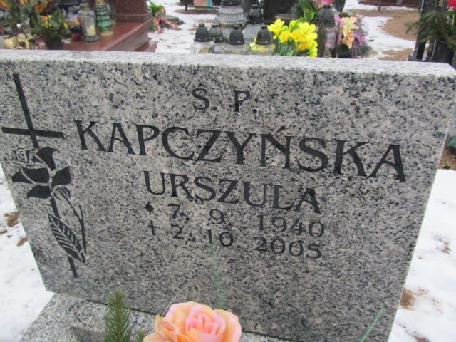 Urszula Kapczyńska 1940 Wągrowiec - Grobonet - Wyszukiwarka osób pochowanych