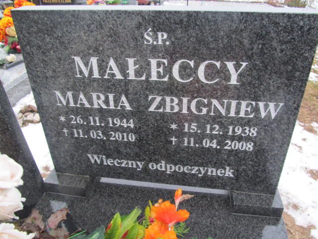 Zbigniew Małecki 1938 Wągrowiec - Grobonet - Wyszukiwarka osób pochowanych