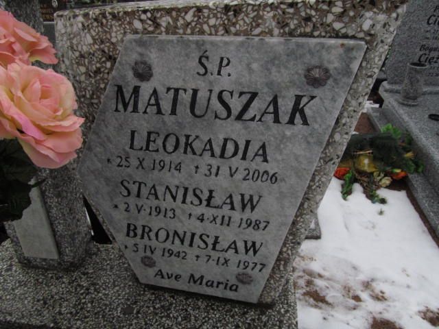 Bronisław Matuszak 1942 Wągrowiec - Grobonet - Wyszukiwarka osób pochowanych